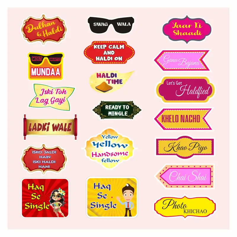 Wedding Photo Booth Props CDR