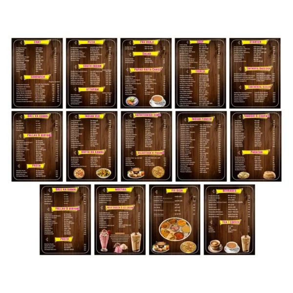 Cd R Restaurant Menu RR Restaurant Menu Card CDR File – Editable Food Menu Design | Vectonica