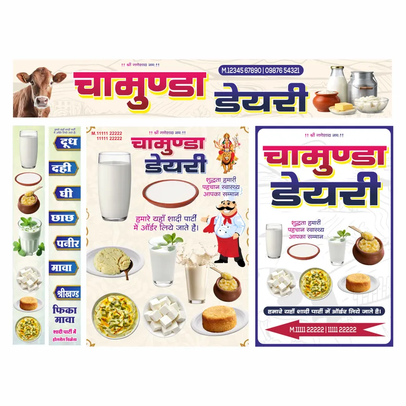 Dairy Shop Banner CDR – Chamunda Dairy