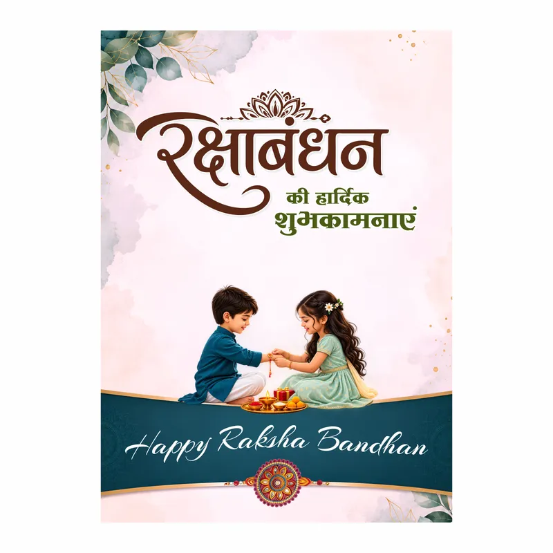 Rakhi Poster Design CDR – Floral Style